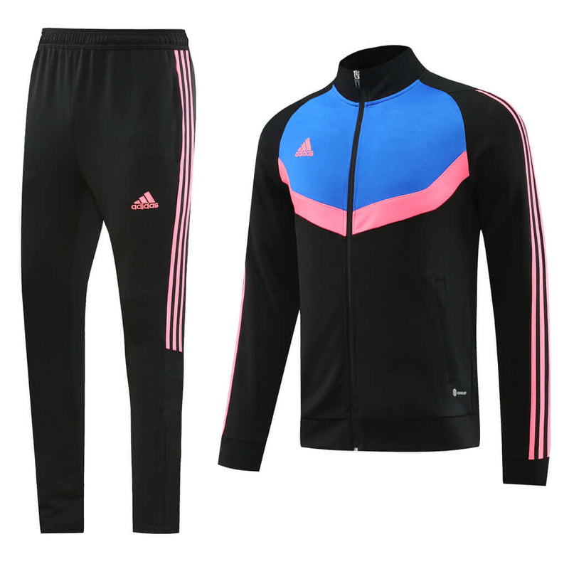 Conjunto de Frio Adidas Sportswear Preto, Azul e Rosa