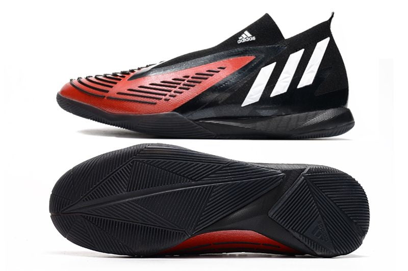 Chuteira Futsal Adidas Predator Edge+ Preta e Vermelha