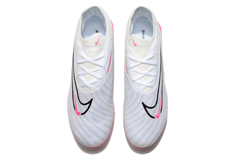 Chuteira Campo Nike Phantom GX Elite FG Branca e Rosa