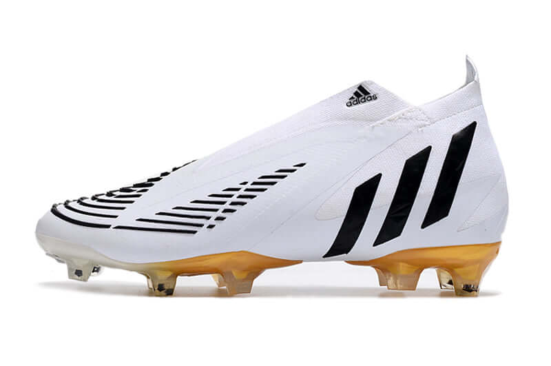 Chuteira Campo Adidas Predator Edge+ FG Branca e Preto