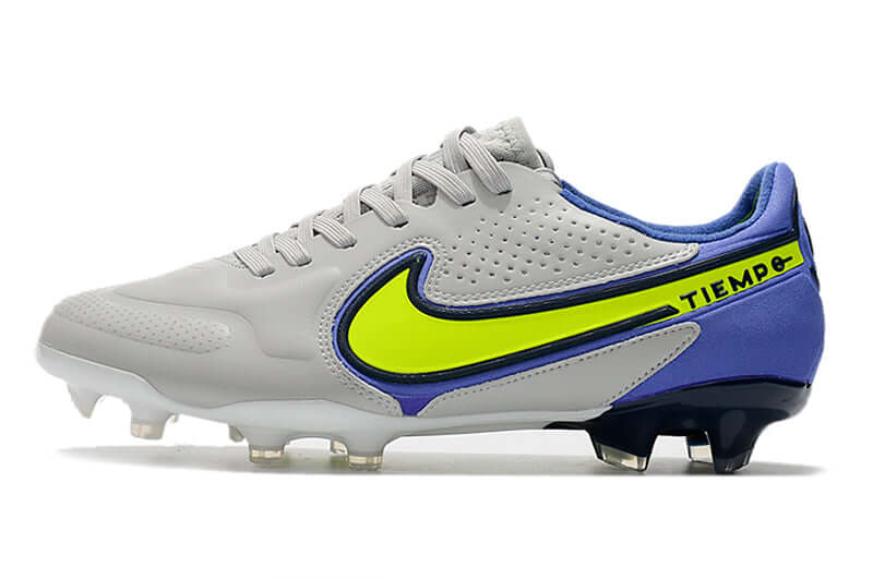 Chuteira Campo Nike Tiempo Legend 9 Elite Cinza e Roxa "Recharge Pack"