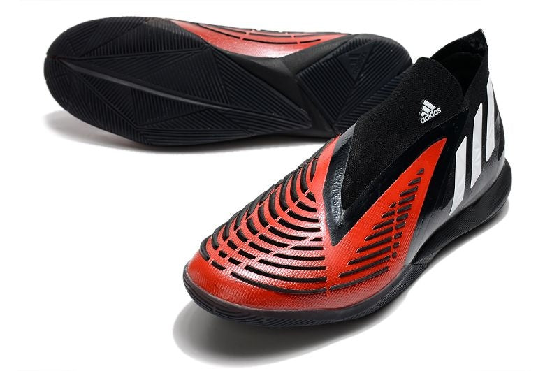 Chuteira Futsal Adidas Predator Edge+ Preta e Vermelha