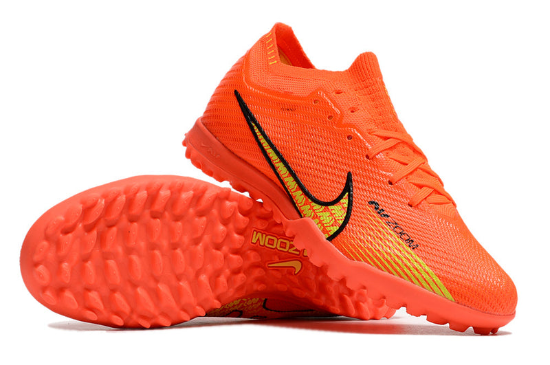 Chuteira Society Nike Air Zoom Mercurial Vapor 15 Elite TF Laranja