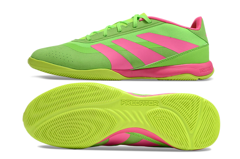 Chuteira Futsal Adidas Predator 24 Elite IC Verde e Rosa