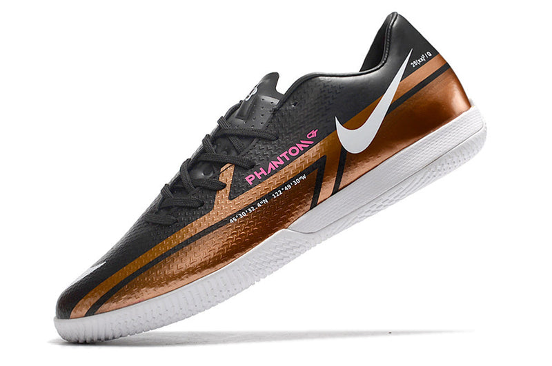 Chuteira Futsal Nike Phantom GT2 Elite IC Cobre e Preto "Generation Pack"