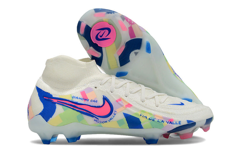 Chuteira Campo Nike Phantom Luna 2 Elite FG Branca "Rainbow Pack"