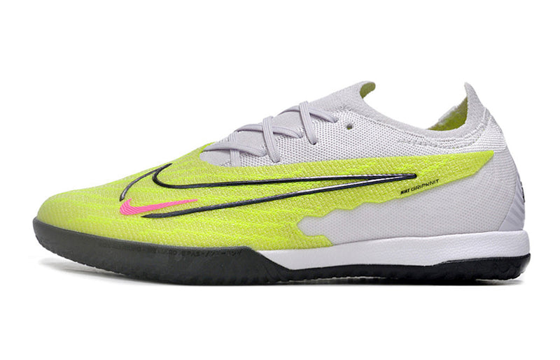 Chuteira Futsal Nike Phantom GX Elite IC Cinza e Azul "Luminous Pack"