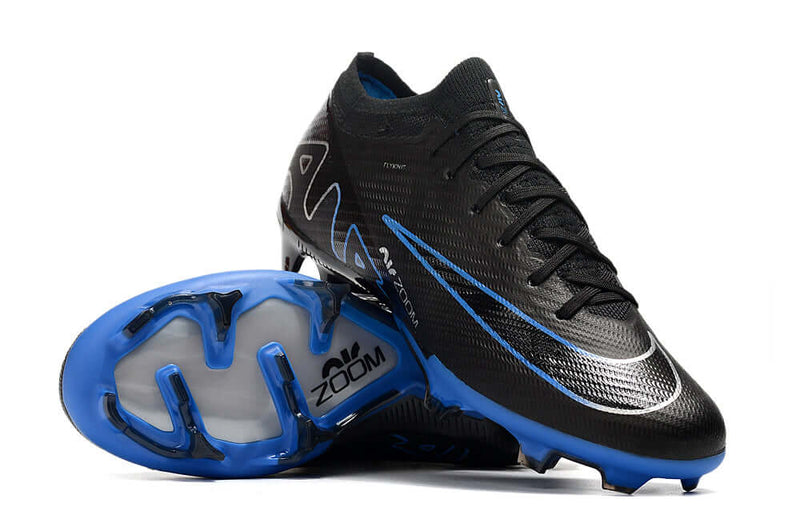 Chuteira Campo Nike Air Zoom Mercurial Vapor 15 Elite FG Preta e Azul "Shadow Pack"