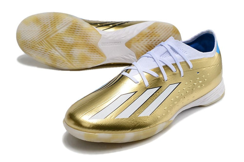 Chuteira Futsal Adidas X Speedportal Messi.1 IC Dourada "Leyenda"