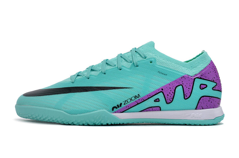 Chuteira Futsal Nike Air Zoom Mercurial Vapor 15 Elite IC Azul e Roxo "Peak Ready Pack"