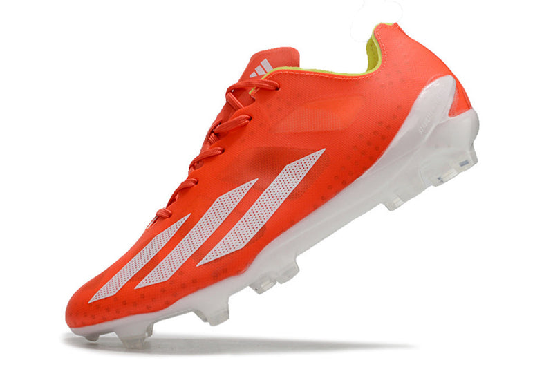 Chuteira Campo Adidas X Crazyfast+ FG Vermelho e Branco "Energy Citrus Pack"