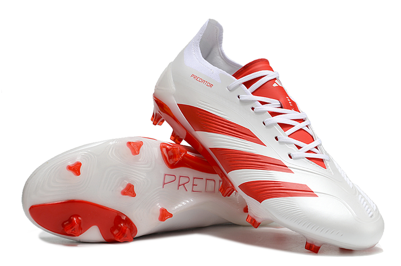 Chuteira Campo Adidas Predator Elite FG Branca e Vermelha "Arnold Pack"