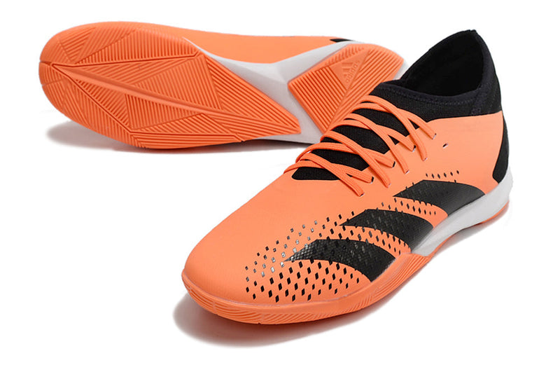 Chuteira Futsal Adidas Predator Accuracy.1 IC Laranja e Preta "Heatspawn Pack"