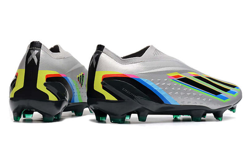 Chuteira Campo Adidas X Speedportal+ FG Prata "Beyond Fast UCL Pack"