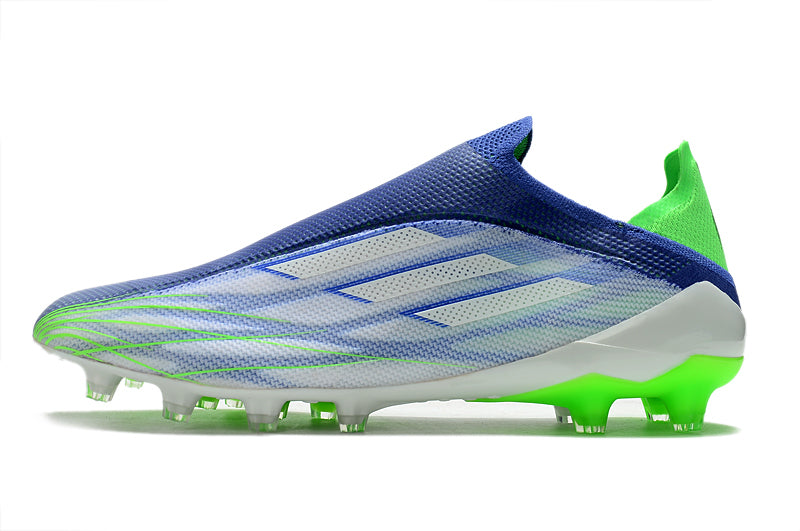 Chuteira Campo Adidas X Speedflow+ FG Azul e Verde "Special Adizero Prime"