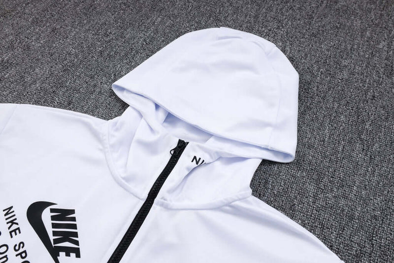 Conjunto de Moletom Nike Sportswear Tech Fleece com Touca Branco