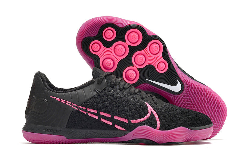 Chuteira Futsal Nike React Gato IC Preto e Rosa