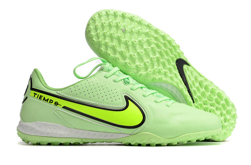 Chuteira Society Nike Tiempo Legend 9 Elite TF Verde "Luminous Pack"