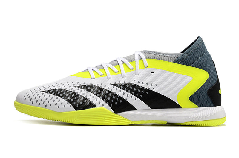 Chuteira Futsal Adidas Predator Accuracy.1 IC Branca e Verde "Crazyrush Pack"