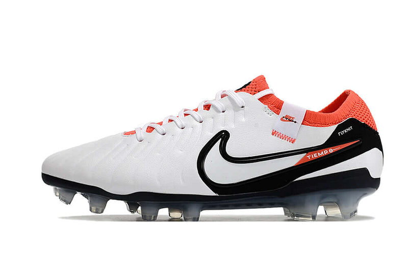 Chuteira Campo Nike Tiempo Legend 10 Elite FG Branca, Preta e Vermelha "Ready Pack"