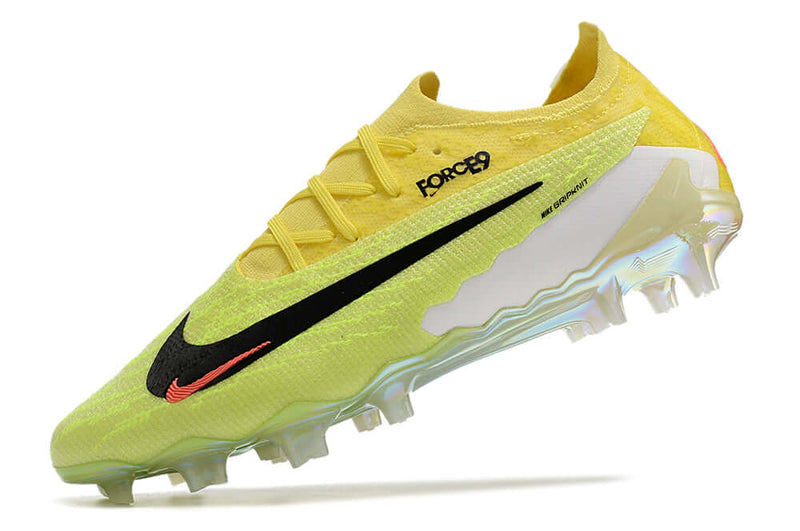 Chuteira Campo Nike Phantom GX Elite FG Amarela e Verde "Haaland"