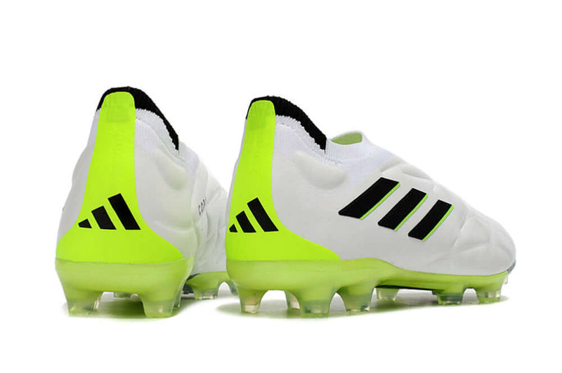 Chuteira Campo Adidas Copa Pure+ FG Branca e Verde "Crazyrush Pack"