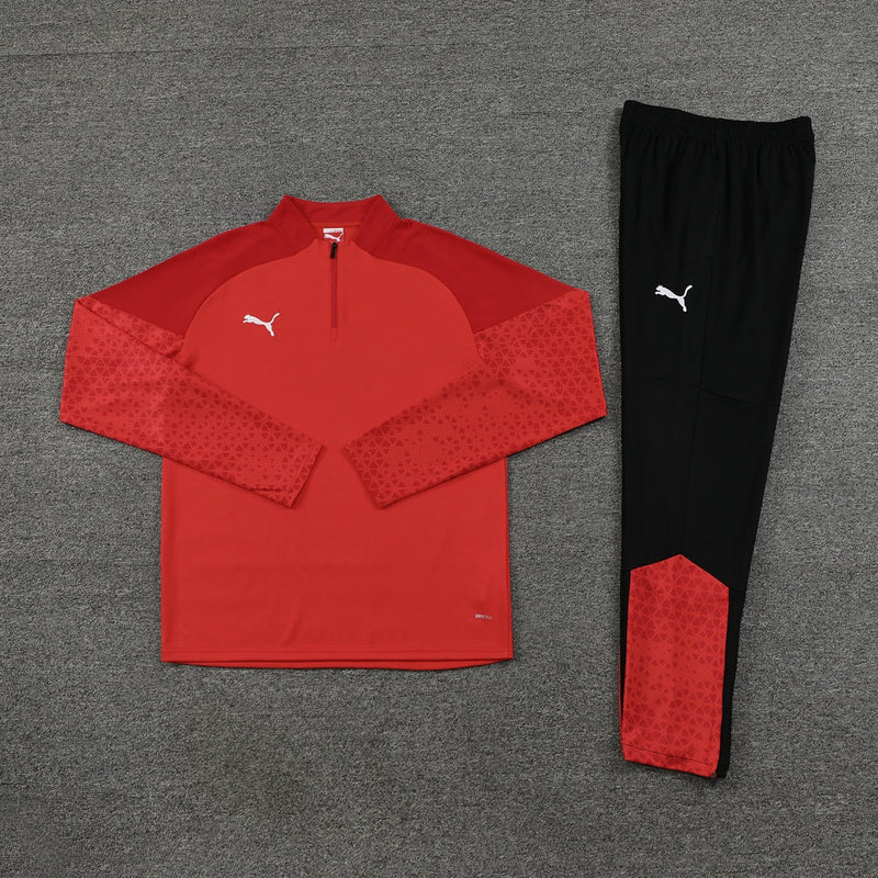 Conjunto de Frio Puma Training Vermelho e Preto