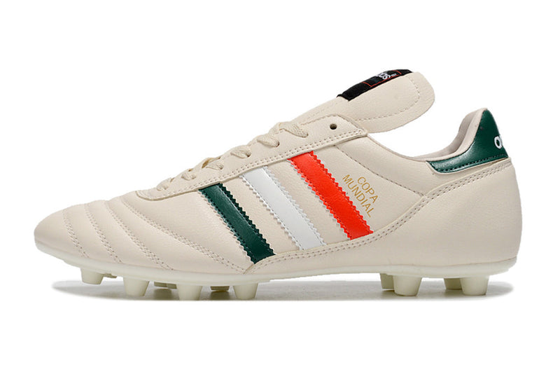 Chuteira Campo Adidas Copa Mundial FG Branca, Verde e Vermelho "Mexico"