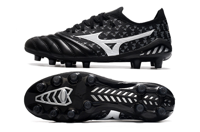 Chuteira Campo Mizuno Morelia Neo 3 FG Preta e Branca