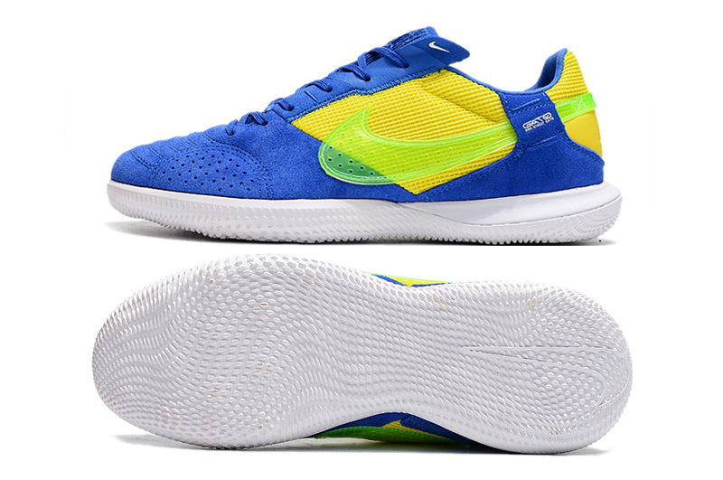 Chuteira Futsal Nike StreetGato IC Azul, Amarelo e Branco