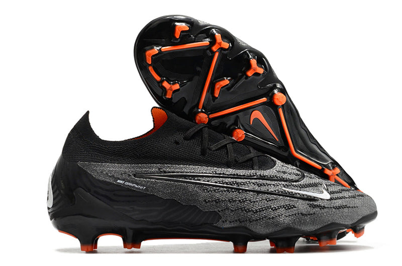 Chuteira Campo Nike Phantom GX Elite FG Preta e Laranja "Black Pack"