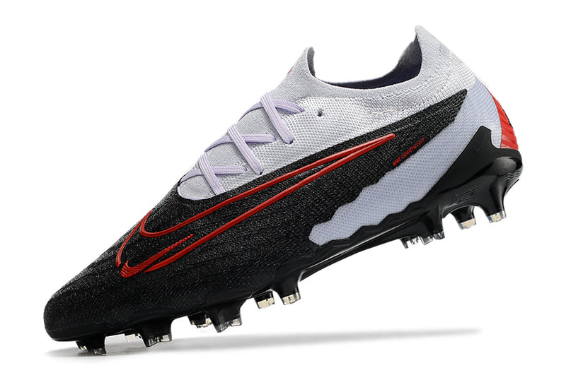 Chuteira Campo Nike Phantom GX Elite FG Branca, Preta e Vermelha