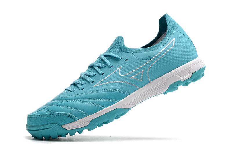 Chuteira Society Mizuno Morelia Neo Beta TF Azul "Azure Blue Pack"