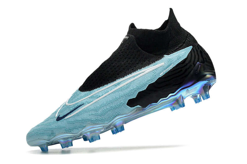 Chuteira Campo Nike Phantom GX DF Elite FG Preta e Azul