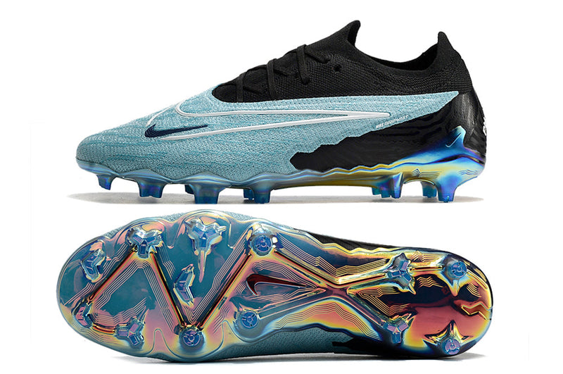 Chuteira Campo Nike Phantom GX Elite FG Preta e Azul