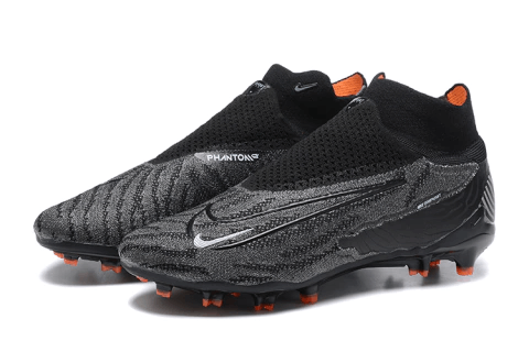 Chuteira Campo Nike Phantom GX DF Elite FG Preta e Laranja "Black Pack"