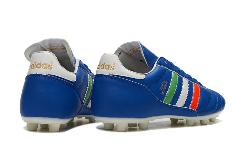 Chuteira Campo Adidas Copa Mundial FG Azul, Branca, Vermelha e Verde "Italy"