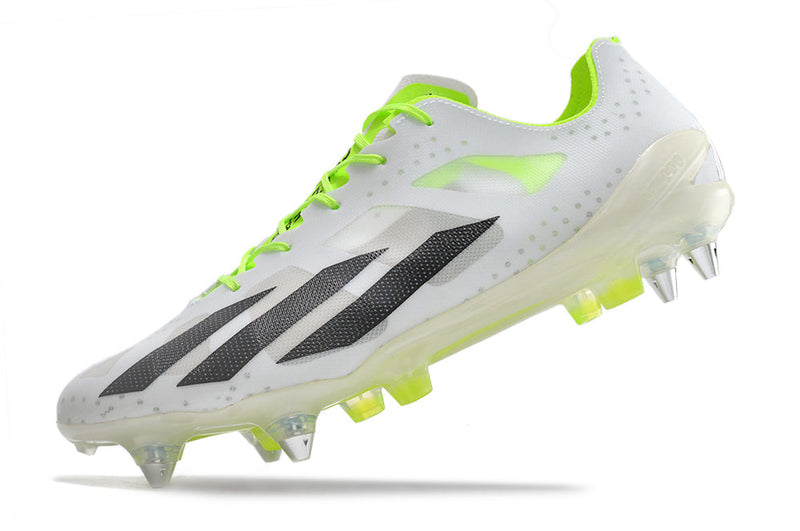 Chuteira Campo Adidas X Crazyfast+ Ponta de Aluminio Branca e Verde "Crazyrush"