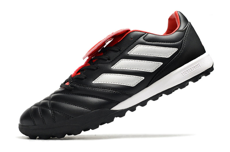 Chuteira Society Adidas Copa Gloro TF Prata, Branca e Vermelha