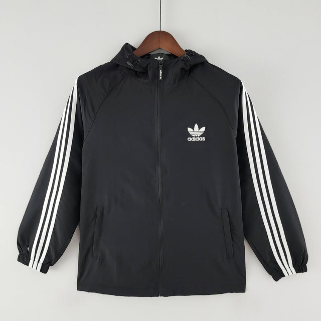 Corta Vento Adidas Preto e Branco