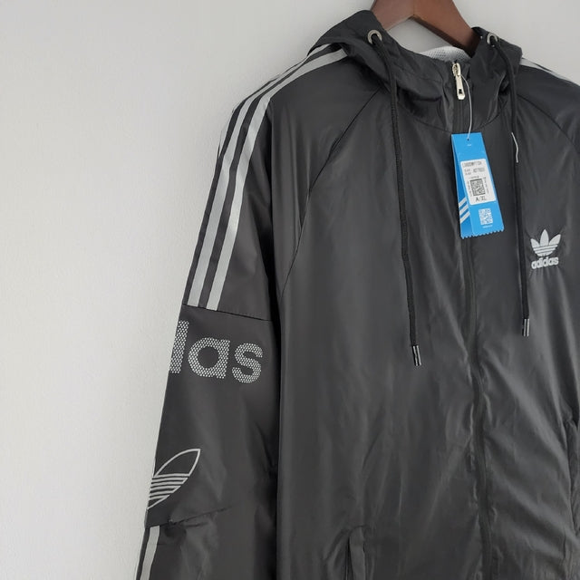 Corta Vento Adidas Preto e Cinza