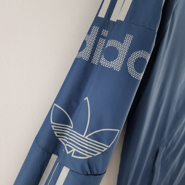 Corta Vento Adidas Azul e Cinza