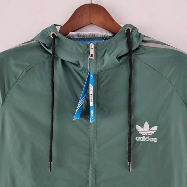 Corta Vento Adidas Verde e Cinza