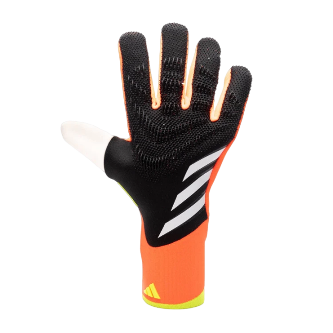 Luva de Goleiro Adidas Predator Pro Preta e Laranja "Solar Energy"